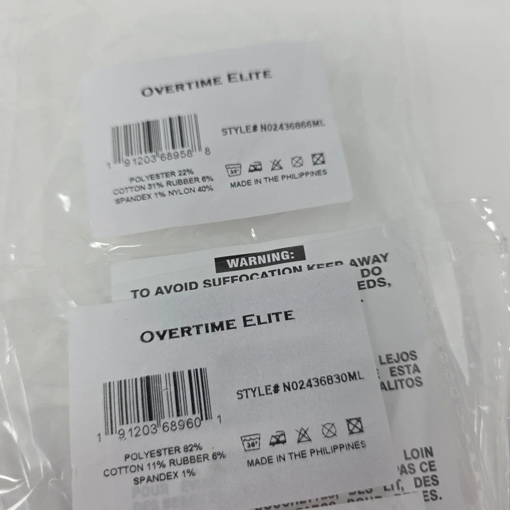 Strideline Overtime Elite Jelly Fam Blue Basketball Socks Lot 2 Crew Mid Size L